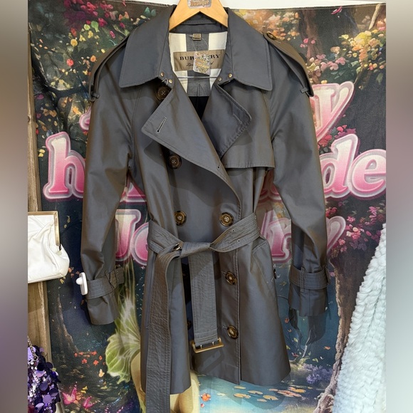 Burberry Dark Blue Trench Coat - Picture 6 of 6